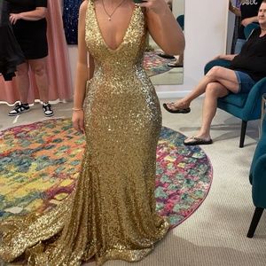 Gold Jovani Prom dress